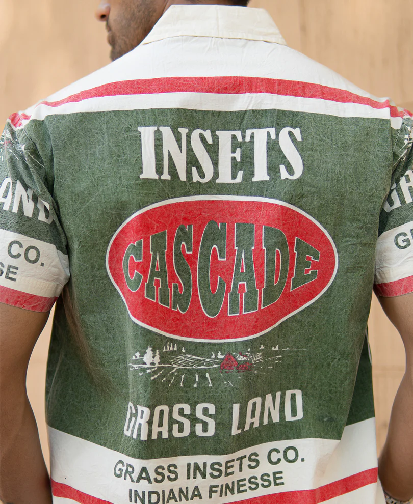 Olive Washed Printed Shirt - Image 4