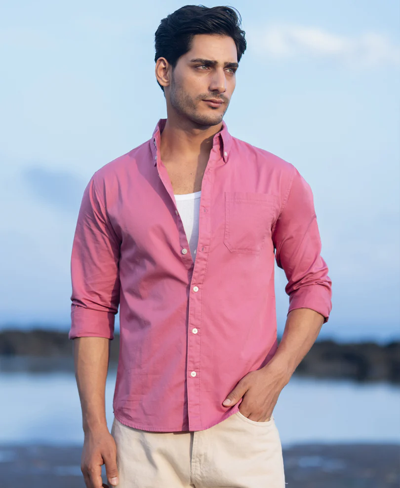 Rogue Pink Structured Buttondown Shirt - Image 2