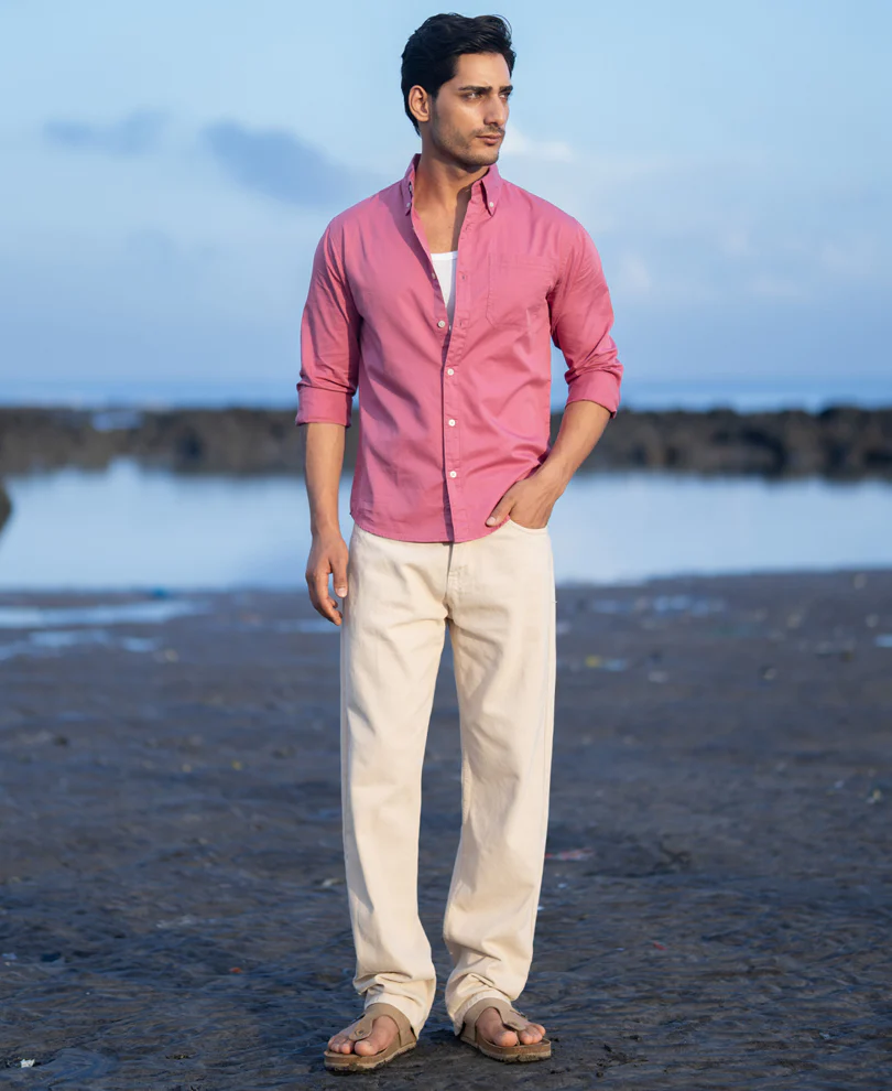 Rogue Pink Structured Buttondown Shirt - Image 6