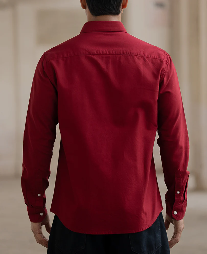 Brick Red Oxford Shirt - Image 4