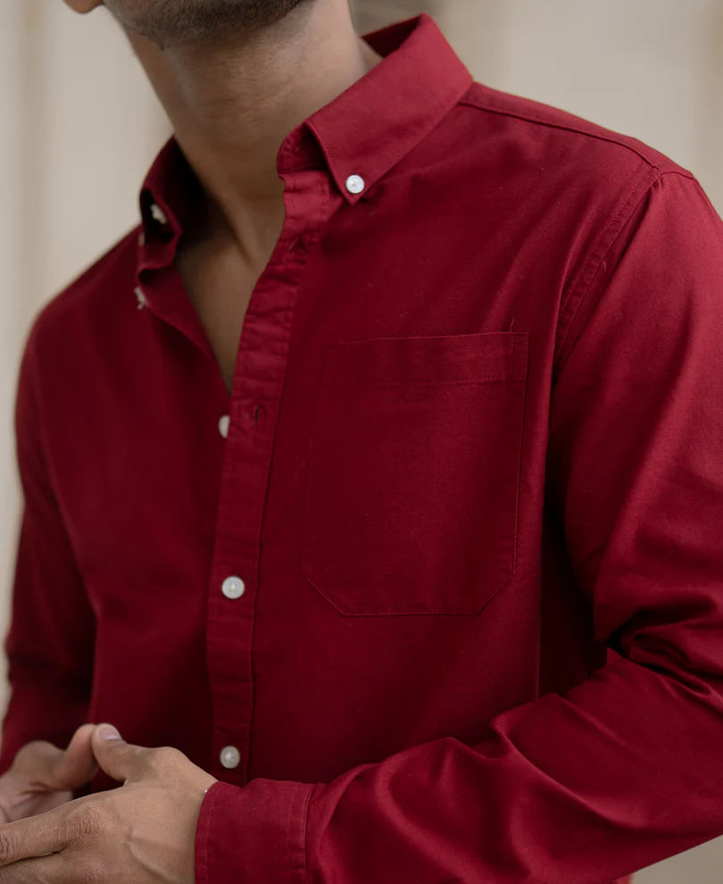 Brick Red Oxford Shirt - Image 5