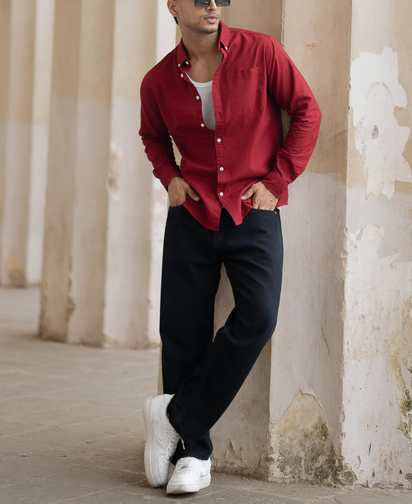 Brick Red Oxford Shirt - Image 6