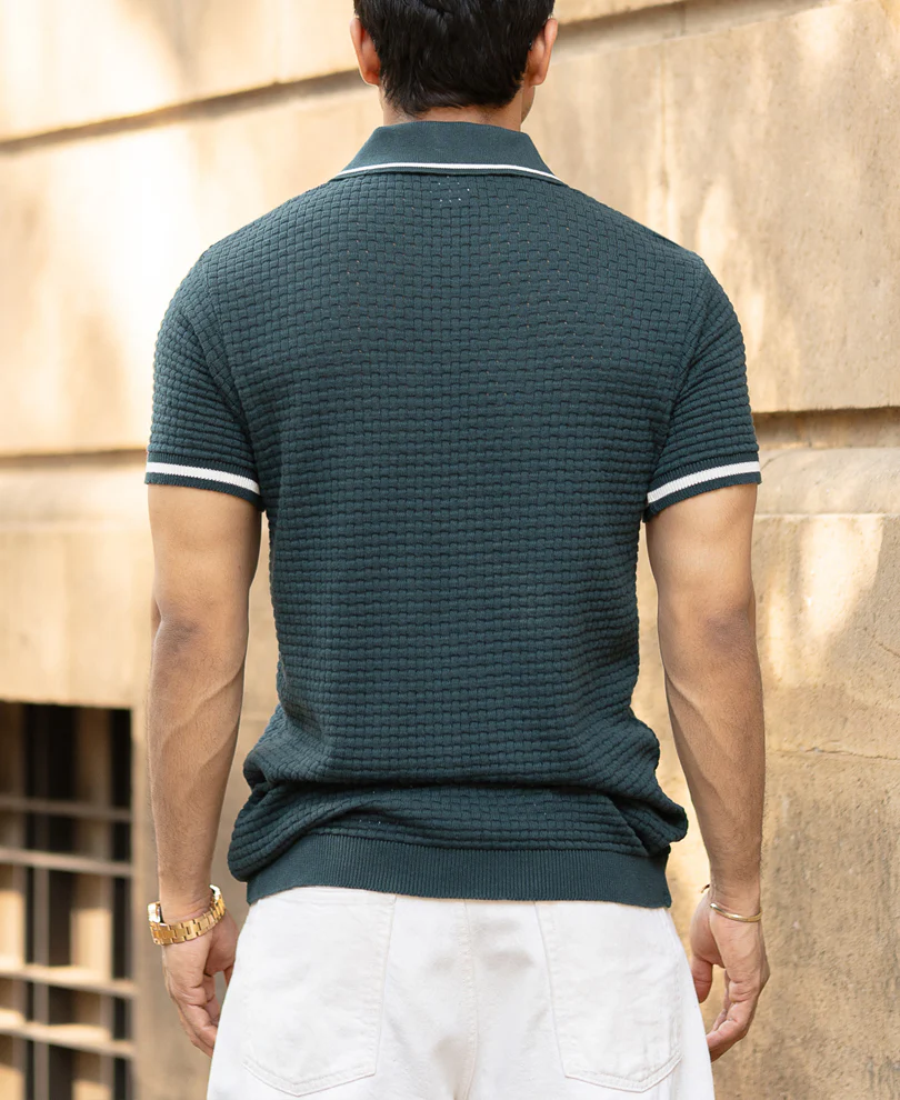 Teal Knitted T-Shirt - Image 5