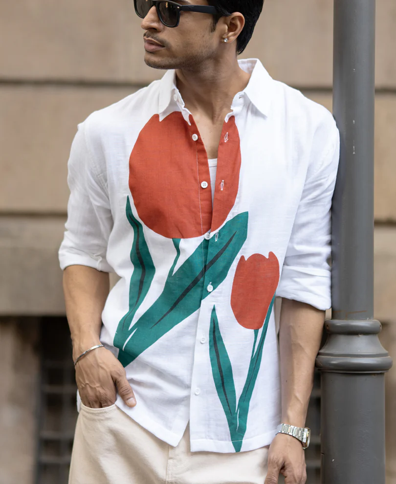 Tulip Print Lightweight Shirt