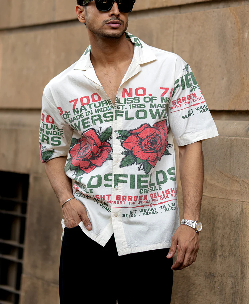 Washed Flower Print Shirt - Image 2
