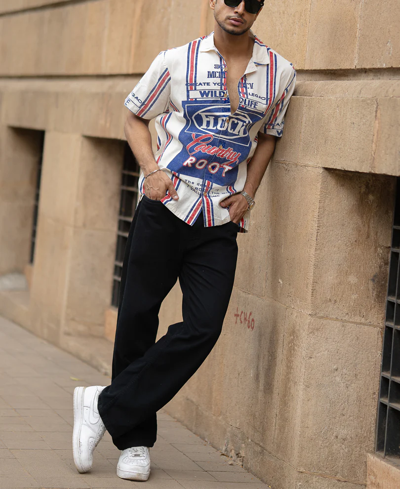 Washed Stripe Print Shirt - Image 6