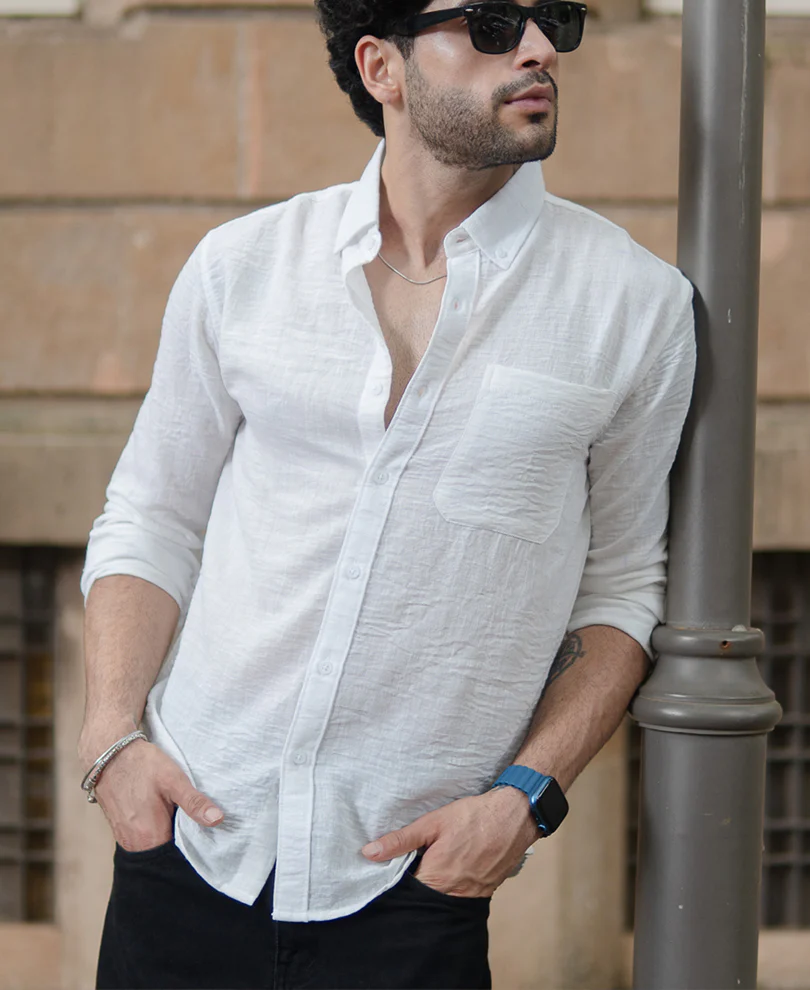 White Double Cloth Shirt