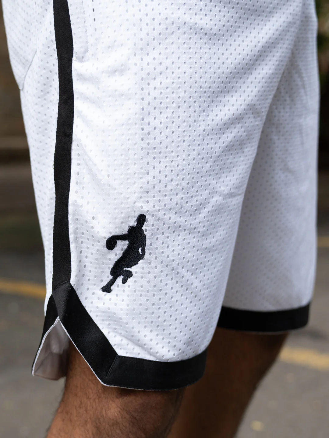 White Mesh Basketball Short - Image 6