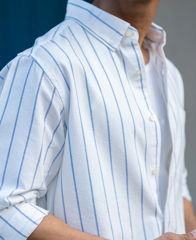 White Oxford Stripe Shirt - Image 4