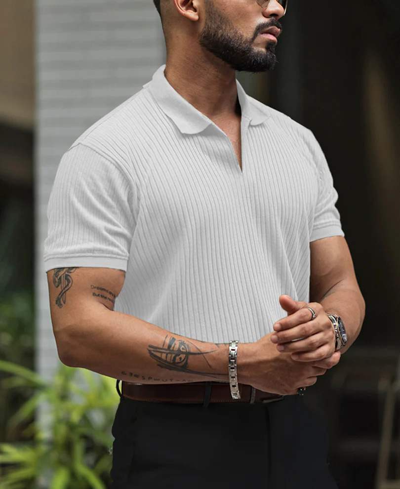 White Regular Fit Half Sleeves Tshirt - Image 2