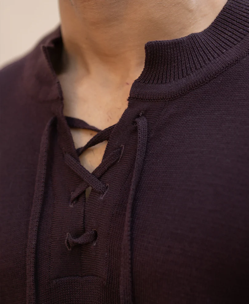 Wine Henley T-Shirt - Image 5