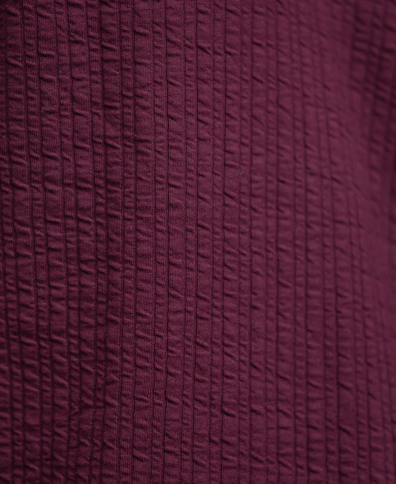 Wine Structured Stripe T-Shirt - Image 4