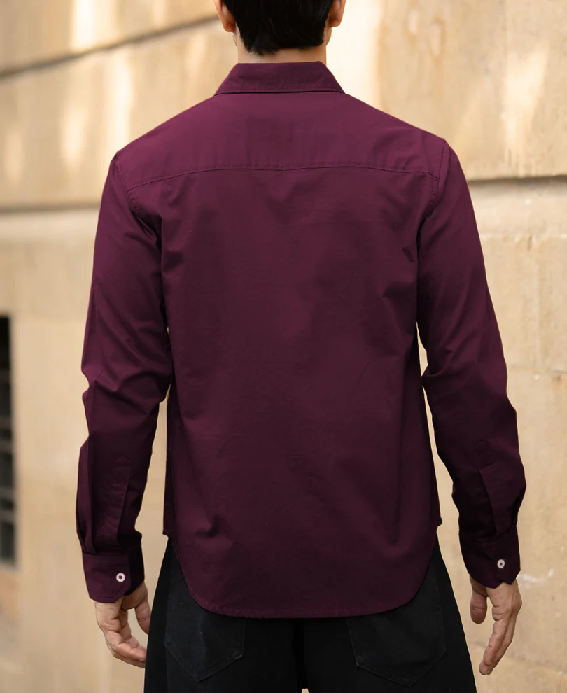 Wine Oxford Shirt - Image 5