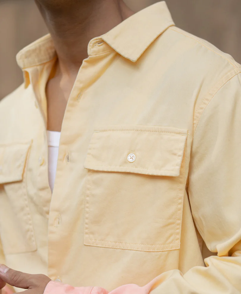 Yellow Ombre Structured Shirt - Image 5